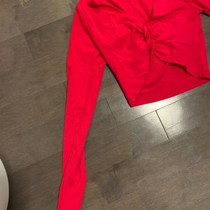 Red crop top from garage